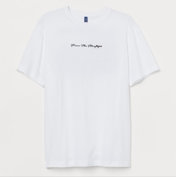 H&M "From the Rooftop" White Graphic T-Shirt - Picture 1 of 9